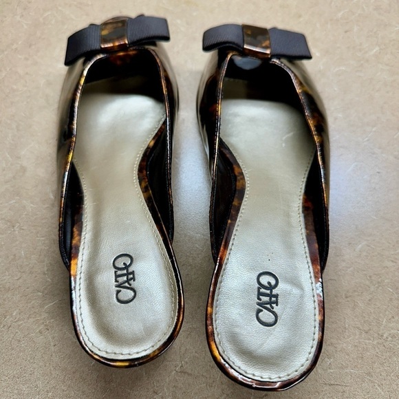 CATO, WOMENS SLIDE-ON, PEEP TOE HEELS. MAN-MADE PATENT LEATHER. SIZE 8W - Picture 8 of 10